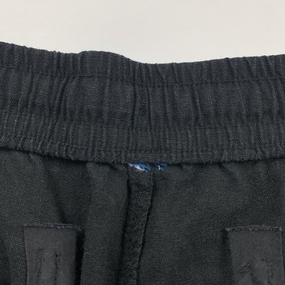 Old Navy Black Linen Blend High Rise Pull On Shorts M - Picture 3 of 5